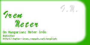 iren meter business card